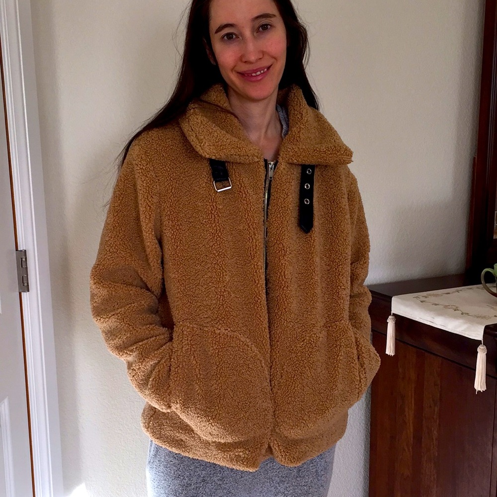 Mark Alan faux Sherpa coat